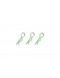 Body Clips 45 Bent Medium Green (10)