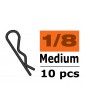 Body Clips 45 Bent Medium Red (10)