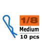 Body Clips 45 Bent Medium Black (10)