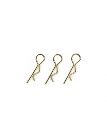 Body Clips 45 Bent Large Gold (10)