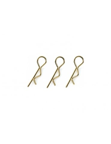 Body Clips 45 Bent Large Gold (10)