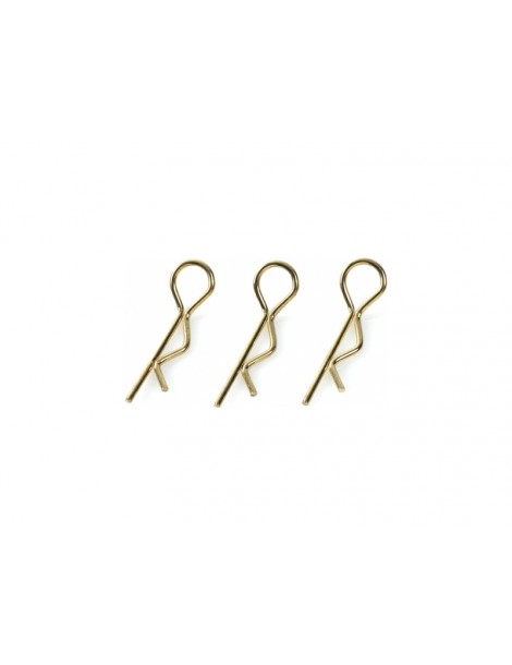 Body Clips 45 Bent Large Gold (10)