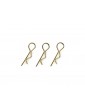 Body Clips 45 Bent Large Gold (10)