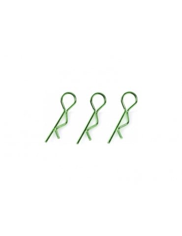Body Clips 45 Bent Large Green (10)