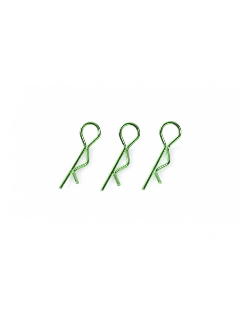 Body Clips 45 Bent Large Green (10)