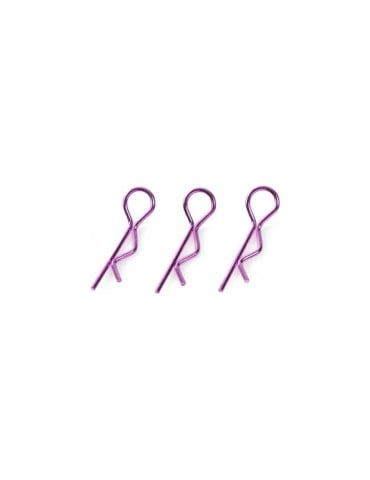 Body Clips 45 Bent Large Purple (10)