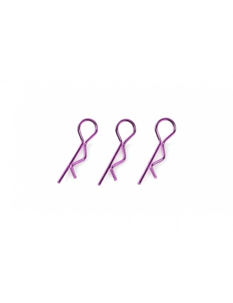 Body Clips 45 Bent Large Purple (10)