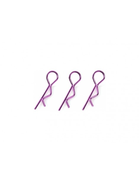 Body Clips 45 Bent Large Purple (10)