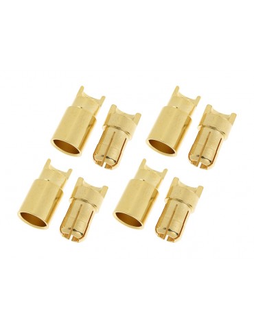 Connector Gold Plated 6.0mm (4 pairs)