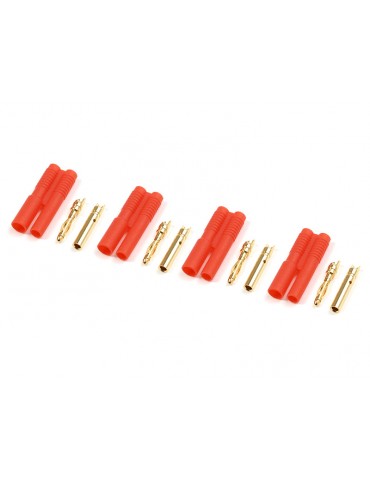 Connector Gold Plated 2.0mm w/ Plastic Housing (4)