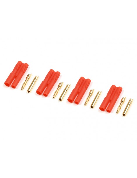 Connector Gold Plated 2.0mm w/ Plastic Housing (4)