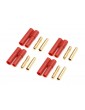 Connector Gold Plated 4.0mm w/ Plastic Housing (4)