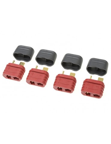 Connector Gold Plated Deans w/ Cap Female (4)