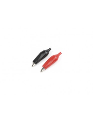 Alligator Clip Small Red + Black (1 set)