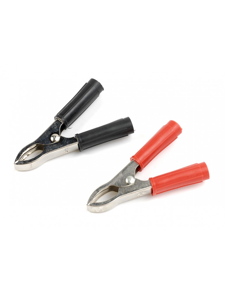 Alligator Battery Clamps Large Red + Black (1 set)