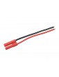 Connector Gold Plated 4.0mm Male w/ wire 14AWG 10cm