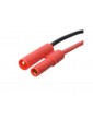 Connector Gold Plated 4.0mm Male w/ wire 14AWG 10cm