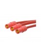 Connector Gold Plated 3.5mm 3-pin Male w/ wire 14AWG 10cm