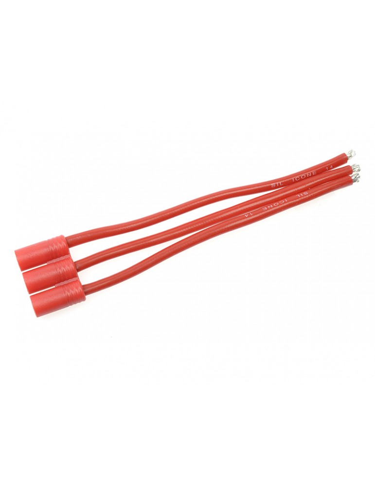 Connector Gold Plated 3.5mm 3-pin Female w/ wire 14AWG 10cm