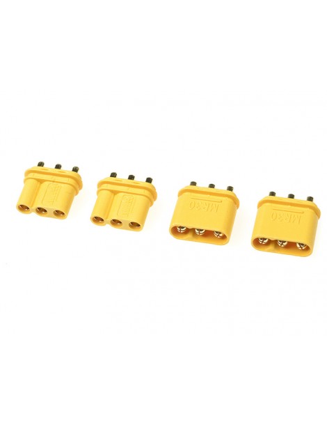 Connector Gold Plated MR-30PB w/ Cap (2 pairs)