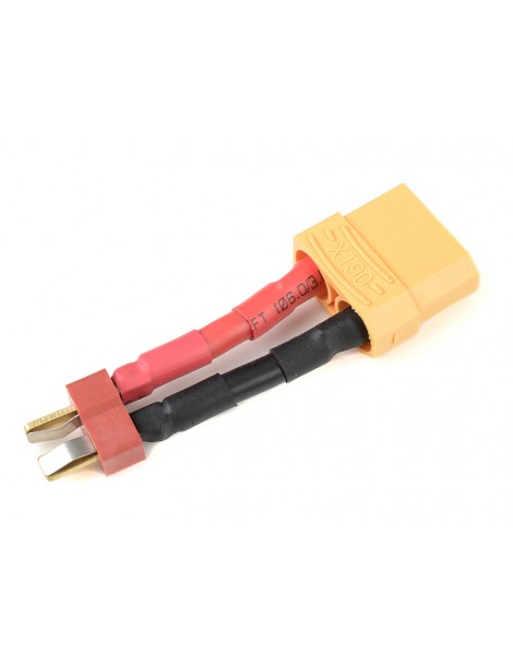 RC adapteris T Plug vyriška į XT90 moteriška jungtis su 12AWG laidu | CyborgShop