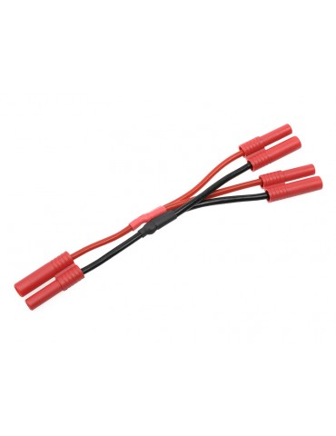 Kabel Y paraleln 2.0mm Gold Plated 14AWG 12cm