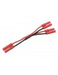 Kabel Y paraleln 2.0mm Gold Plated 14AWG 12cm