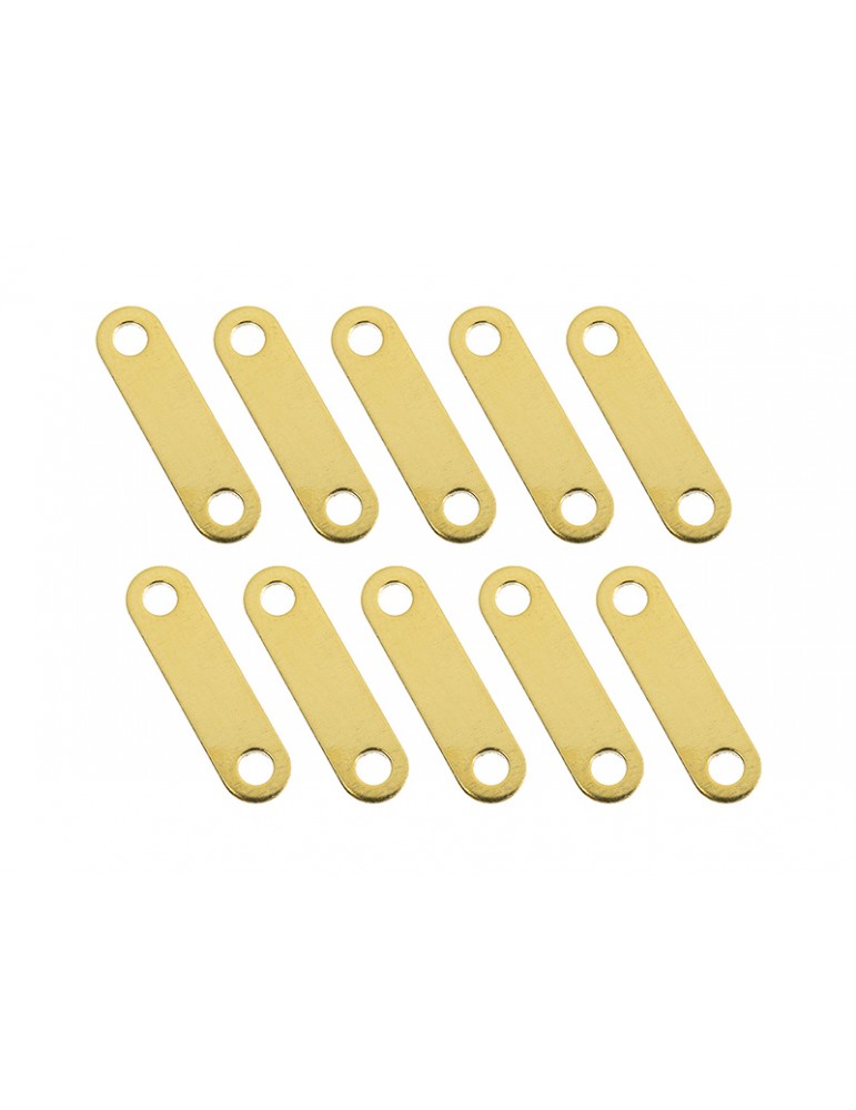 Battery Bars Gold Plated 18.5mm (10)