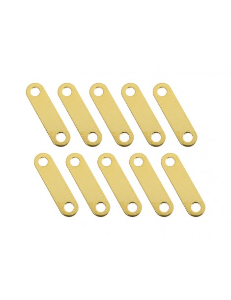 Battery Bars Gold Plated 18.5mm (10)