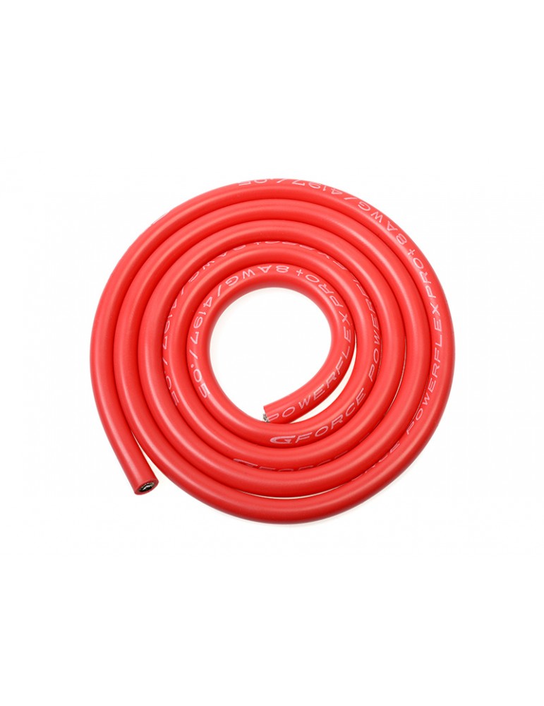 Silicone Wire Powerflex 8AWG Red (1m)