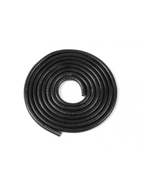 Silikoninis laidas „Powerflex“ 16AWG juodas (1m)