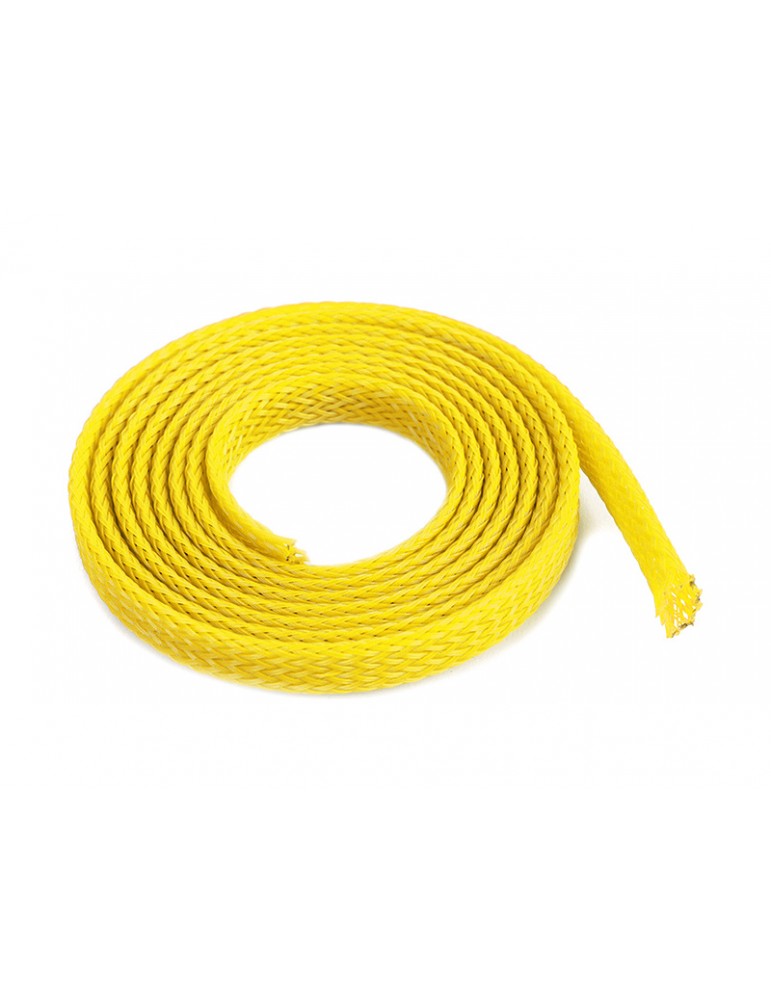 Wire Protection Sleeve Braided 6mm Yellow (1m)