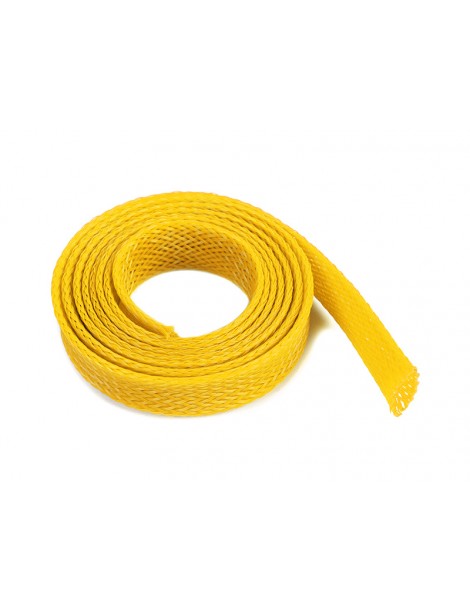 Wire Protection Sleeve Braided 10mm Yellow (1m)