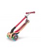 Globber - Scooter Primo Foldable Wood Lights Red