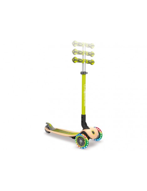 Globber - Scooter Primo Foldable Wood Lights Red