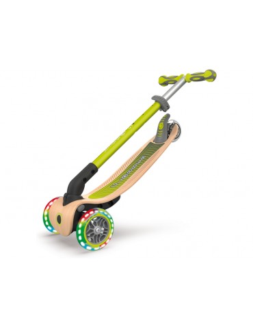 Globber - Scooter Primo Foldable Wood Lights Red