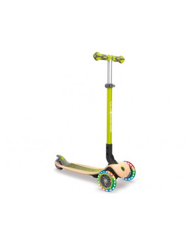 Globber - Scooter Primo Foldable Wood Lights Green