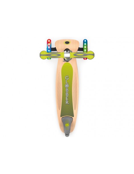Globber - Scooter Primo Foldable Wood Lights Green