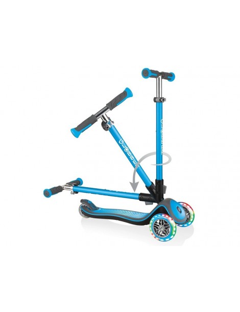 Globber - Scooter Elite Deluxe Lights Sky Blue