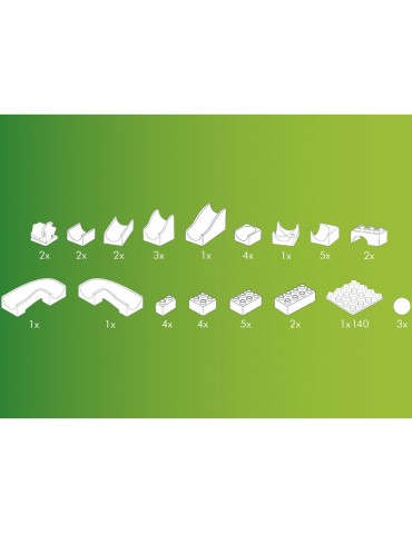 HUBELINO Ball track - extension of 43 pcs with switch