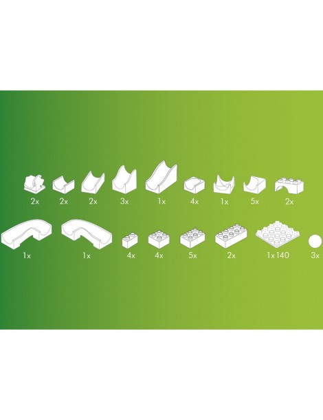 HUBELINO Ball track - extension of 43 pcs with switch