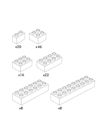HUBELINO Ball track - dice white 120 pcs