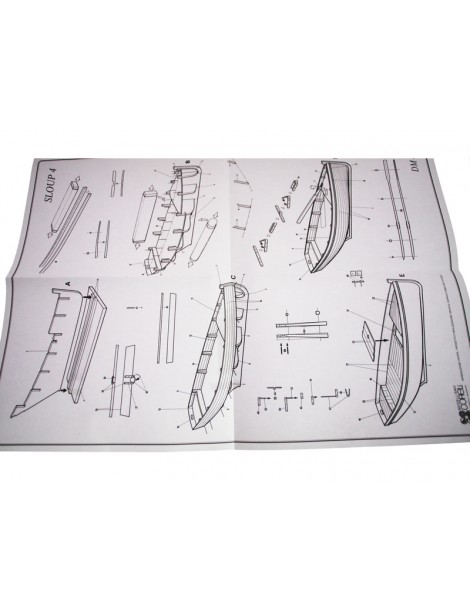 COREL Sloup fishing boat 1:25 kit