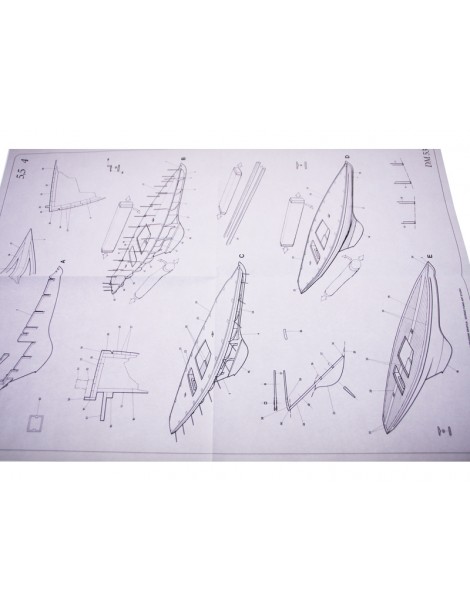 COREL S.I. 5.5m sailing boat 1:25 kit
