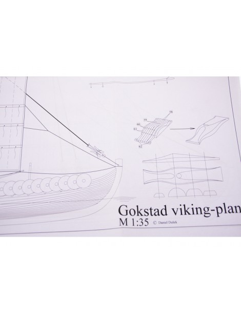 Dušek Gokstad Wikingerschiff 7 Jh. 1:35 kit