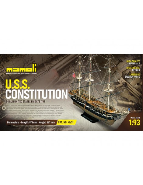 MAMOLI USS Constitution Bausatz 1:93 Mamoli