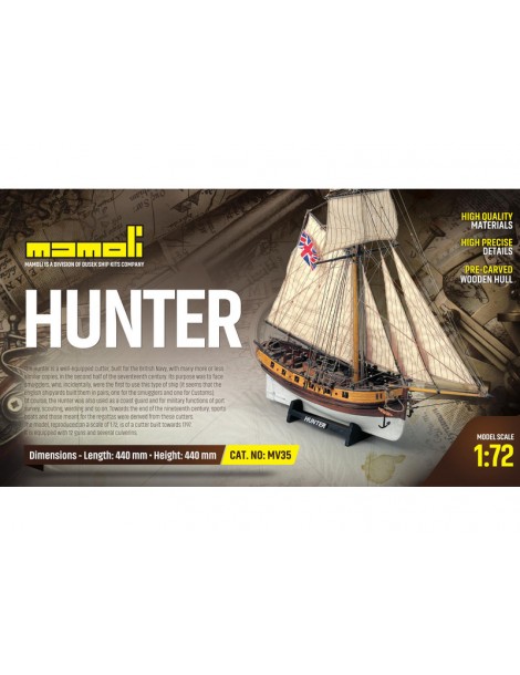 MAMOLI Hunter kutr 1:72 kit