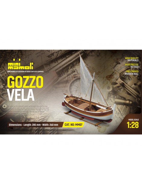 Gozzo medit. vela kit 1:28 Mini Mamoli