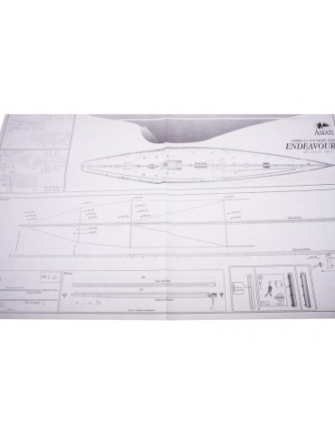 AMATI Endeavor sailboat 1934 1:80 set