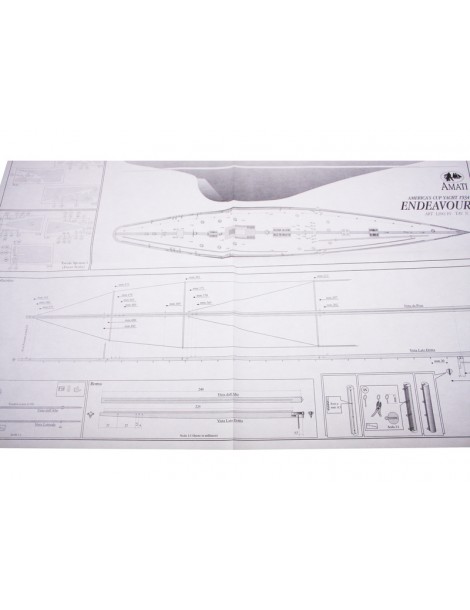 AMATI Endeavor sailboat 1934 1:80 set